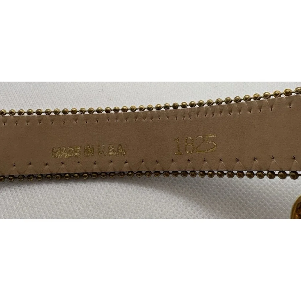 Vintage Motion East Textured Belt Gold Buckle Bead-Like Finish Made in USA 38